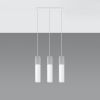 Suspension Acier Blanc/Gris GU10 3 Borigio Line