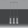 Suspension Acier Blanc/Gris GU10 3 Borigio Line