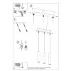Suspension Acier Blanc/Gris GU10 3 Borigio Line