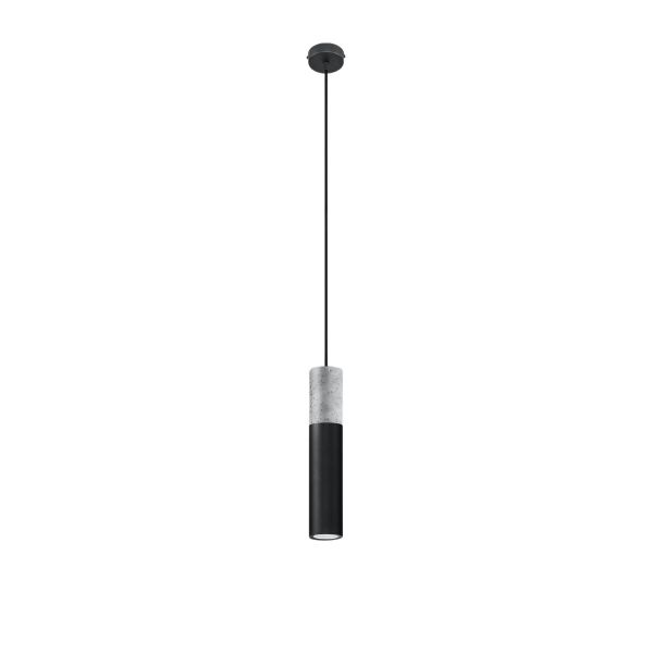 Suspension Acier Gris/Noir GU10 1 Borigio