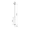 Suspension Acier Gris/Noir GU10 1 Borigio