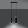 Suspension Acier Gris/Noir GU10 2 Borigio