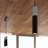 Suspension Acier Gris/Noir GU10 3 Borigio Line