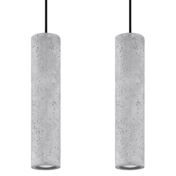 Suspension Béton Gris GU10 2 Luvo