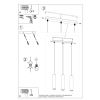 Suspension Béton Gris GU10 3 Luvo