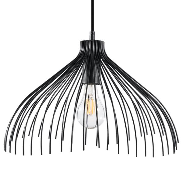 Suspension Acier Noir E27 1 Umb
