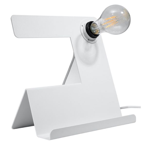 Lampe à poser Acier Blanc E27 1 Incline