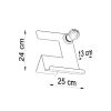 Lampe à poser Acier Blanc E27 1 Incline
