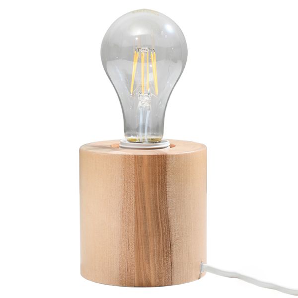 Lampe à poser Bois Bois Naturel E27 1 Salgado