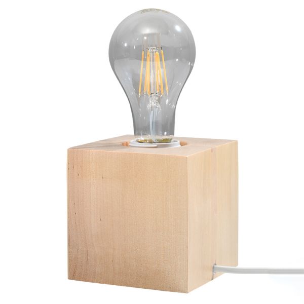 Lampe à poser Bois Bois Naturel E27 1 Ariz