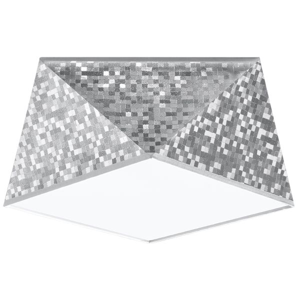Plafonnier PVC Argent E27 1 Hexa