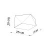 Plafonnier PVC Argent E27 1 Hexa
