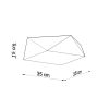 Plafonnier PVC Blanc E27 2 Hexa