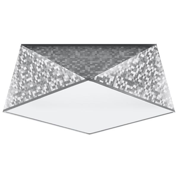 Plafonnier PVC Argent E27 2 Hexa