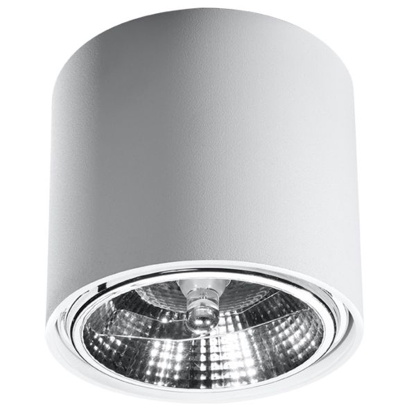 Plafonnier Aluminium Blanc GU10/ES111 1 Tiube