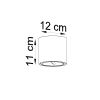 Plafonnier Aluminium Blanc GU10/ES111 1 Tiube