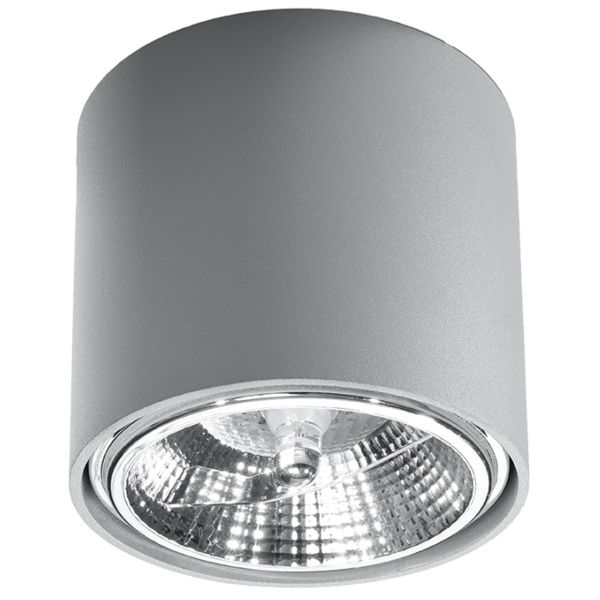 Plafonnier Aluminium Gris GU10/ES111 1 Tiube