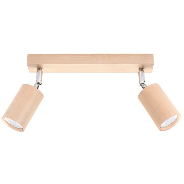Plafonnier Bois Bois Naturel GU10 2 Berg