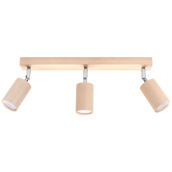 Plafonnier Bois Bois Naturel GU10 3 Berg