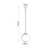Suspension Acier Or/Blanc E27 1 Ugo 20