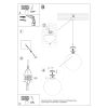 Suspension Acier Or/Blanc E27 1 Ugo 20