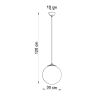 Suspension Acier Or/Blanc E27 1 Ugo 30
