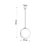 Suspension Acier Or/Blanc E27 1 Ugo 40