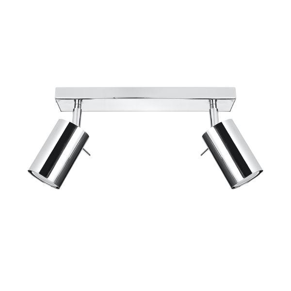 Plafonnier Acier Chrome GU10 2 Ring