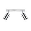 Plafonnier Acier Chrome GU10 2 Ring