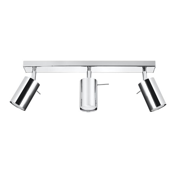 Plafonnier Acier Chrome GU10 3 Ring