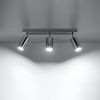 Plafonnier Acier Chrome GU10 3 Ring