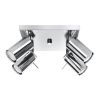 Plafonnier Acier Chrome GU10 4 Ring