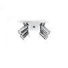 Plafonnier Acier Chrome GU10 4 Ring
