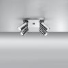 Plafonnier Acier Chrome GU10 4 Ring
