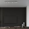 Plafonnier Acier Chrome GU10 4 Ring