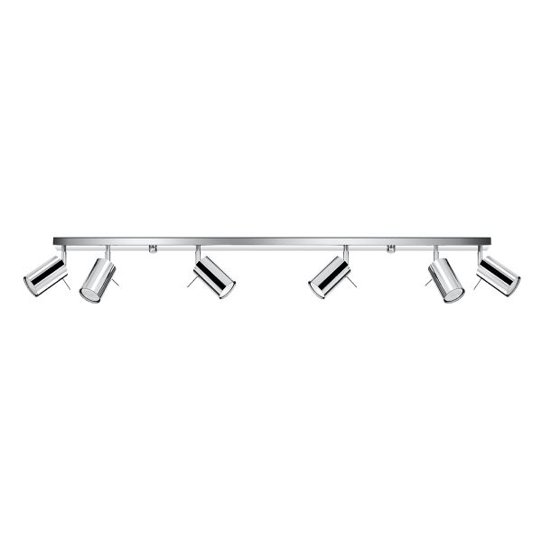 Plafonnier Acier Chrome GU10 6 Ring