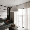 Suspension Tissu Blanc E27 3 Bella