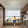 Plafonnier Tissu Blanc G13 3 Luna