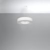 Suspension Tissu Blanc E27 5 Saturno