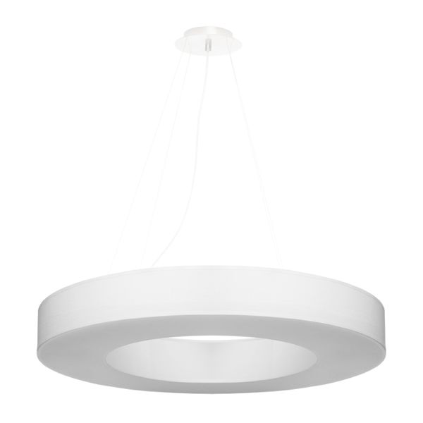 Suspension Tissu Blanc E27 6 Saturno