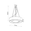 Suspension Tissu Blanc E27 6 Saturno