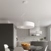 Suspension Tissu Blanc E27 6 Saturno