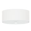 Plafonnier Tissu Blanc E27 3 Skala