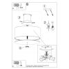 Plafonnier Tissu Blanc E27 3 Skala
