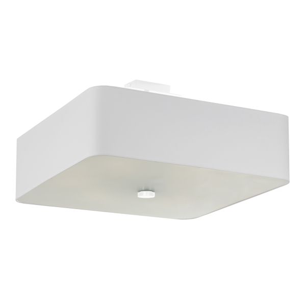 Plafonnier Tissu Blanc E27 5 Lokko