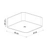 Plafonnier Tissu Blanc E27 5 Lokko