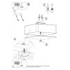 Plafonnier Tissu Blanc E27 5 Lokko