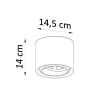 Plafonnier Céramique Blanc GU10/ES111 1 Kalu