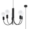 Suspension Acier Noir E27 5 Piccolo