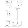 Suspension Acier Noir E27 5 Piccolo